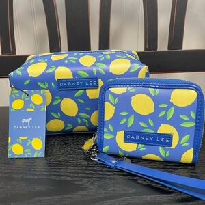 Dabney Lee Blue Lemon Print Pouch